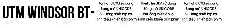 UTM Windsor BT字体转换